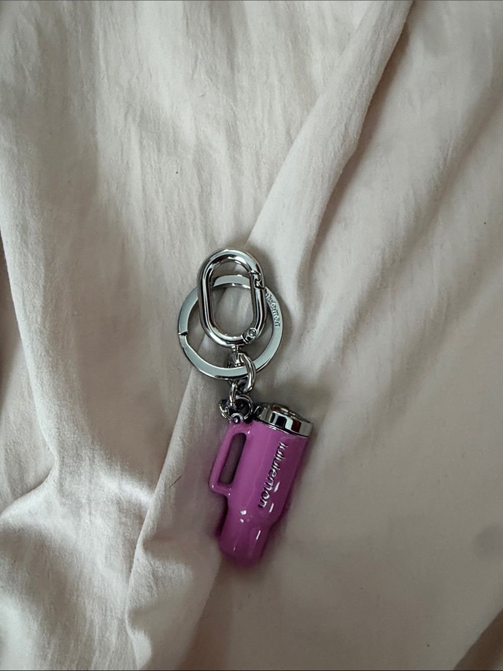 Lululemon Pink Mini Mug Keychain